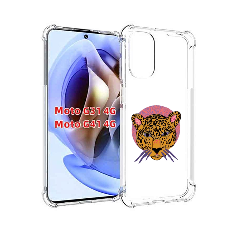

Чехол MyPads тигр-в-кругу для Motorola Moto G31 4G / G41 4G, Прозрачный, Tocco