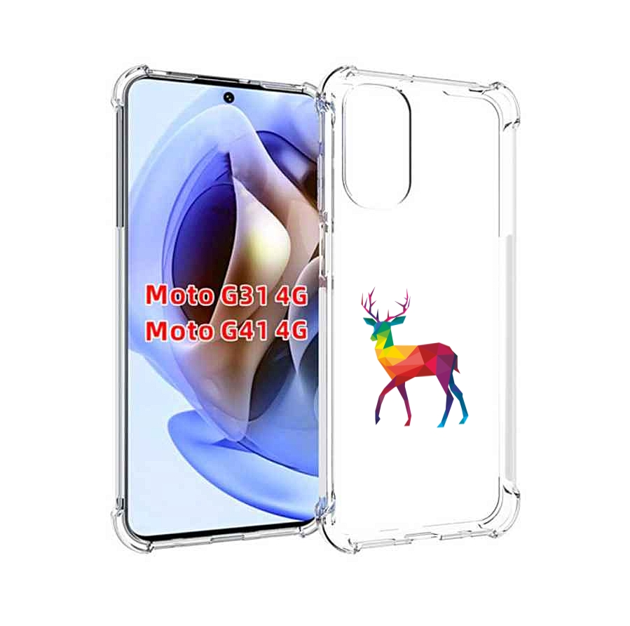 

Чехол MyPads геометрический олень для Motorola Moto G31 4G / G41 4G, Прозрачный, Tocco