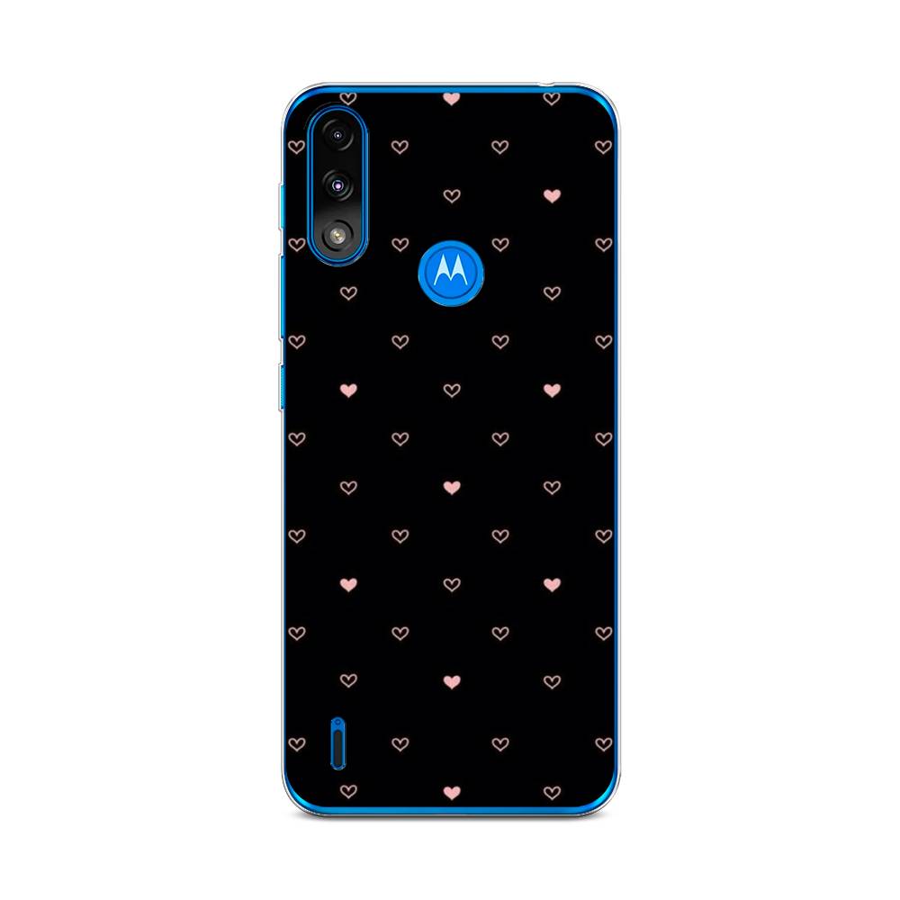 

Чехол Awog на Lenovo K13/Motorola Moto E7 Power "Черный фон и сердечки", Разноцветный, 242450-3