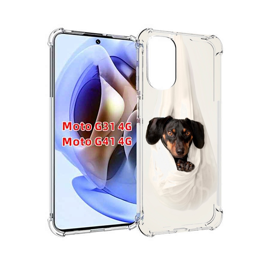 

Чехол MyPads такса собака для Motorola Moto G31 4G / G41 4G, Прозрачный, Tocco