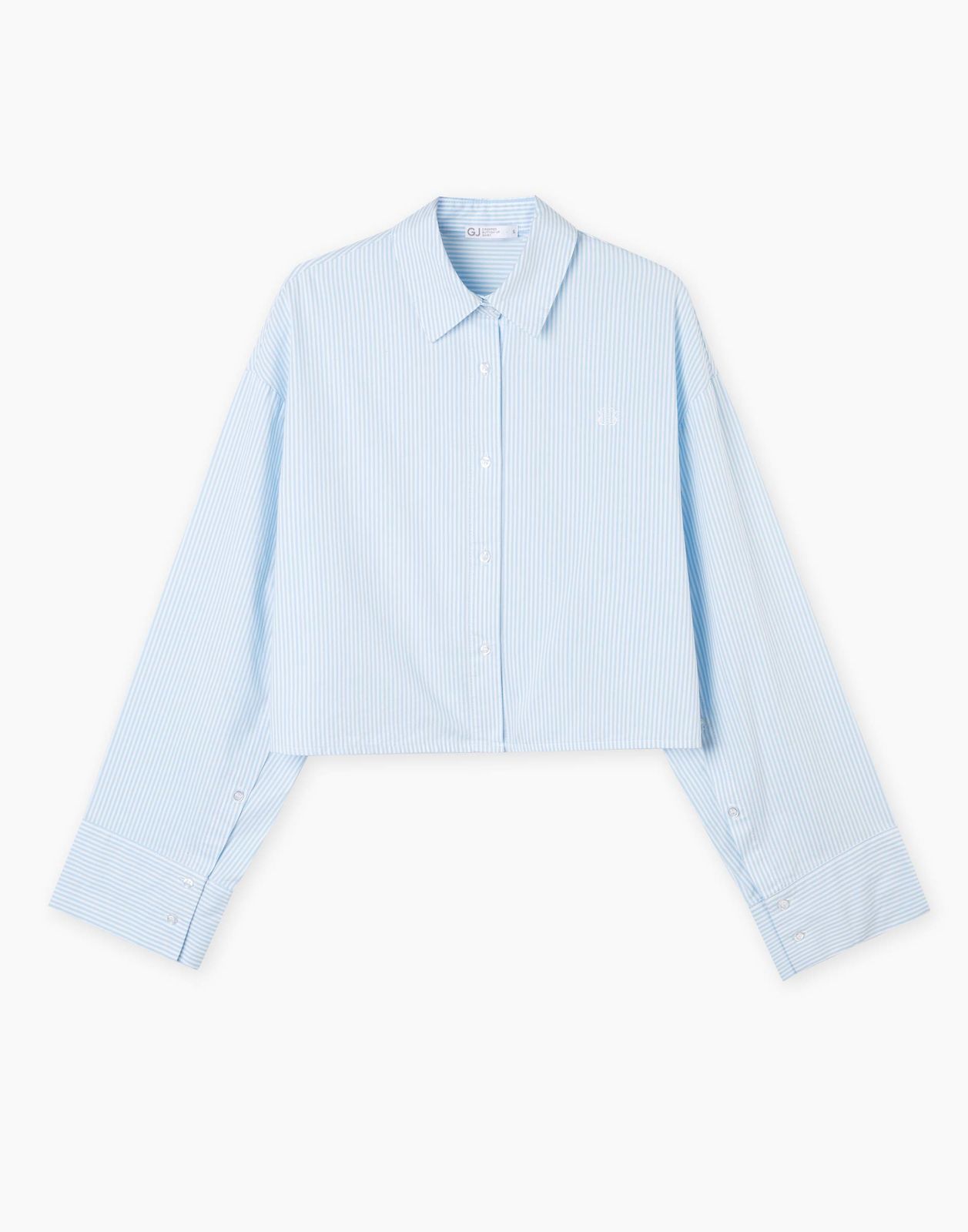 Рубашка женская Gloria Jeans GWT003895 белый/голубой M/170