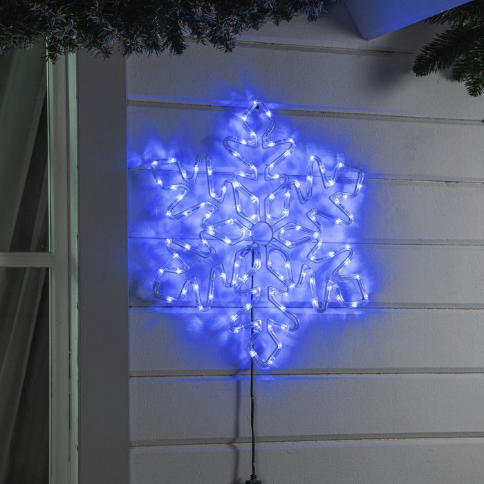 

Световая фигура Luazon Lighting Снежинка 2315084 белый холодный, синий, Снежинка