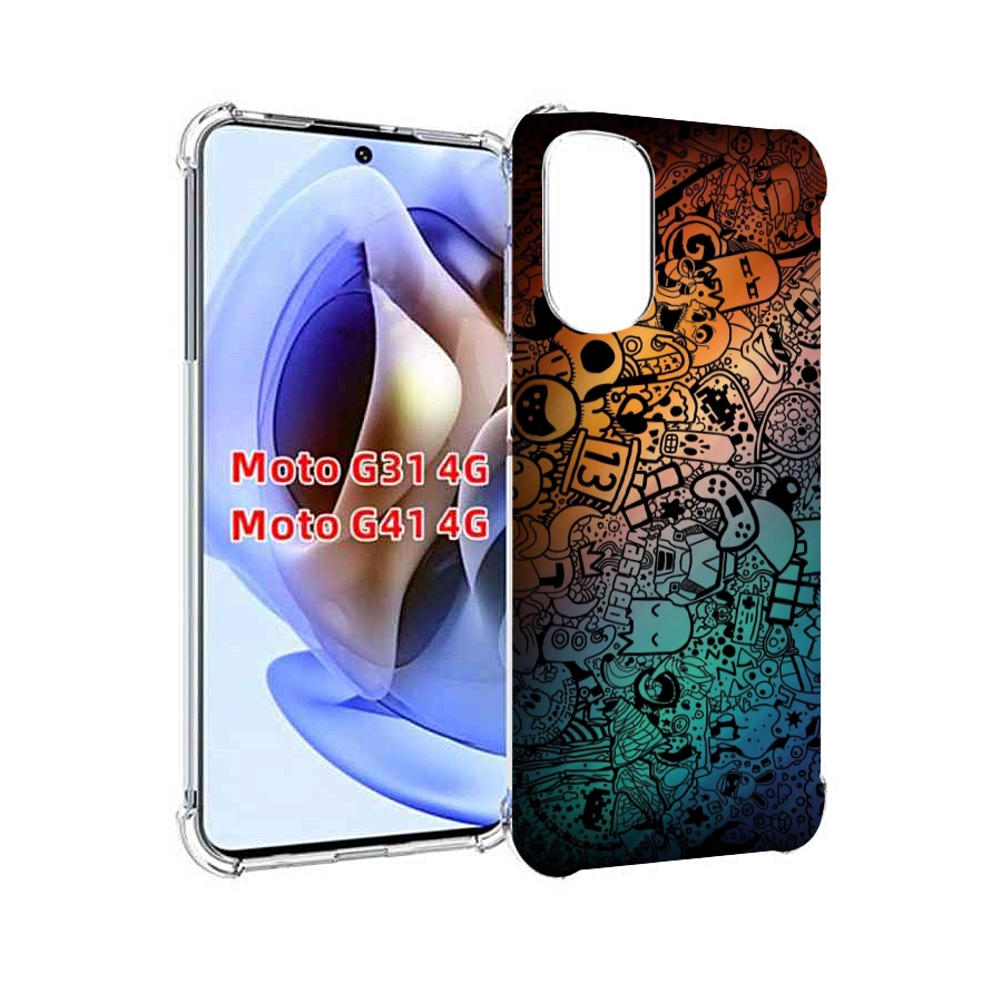 

Чехол MyPads стикеты в тени для Motorola Moto G31 4G / G41 4G, Прозрачный, Tocco