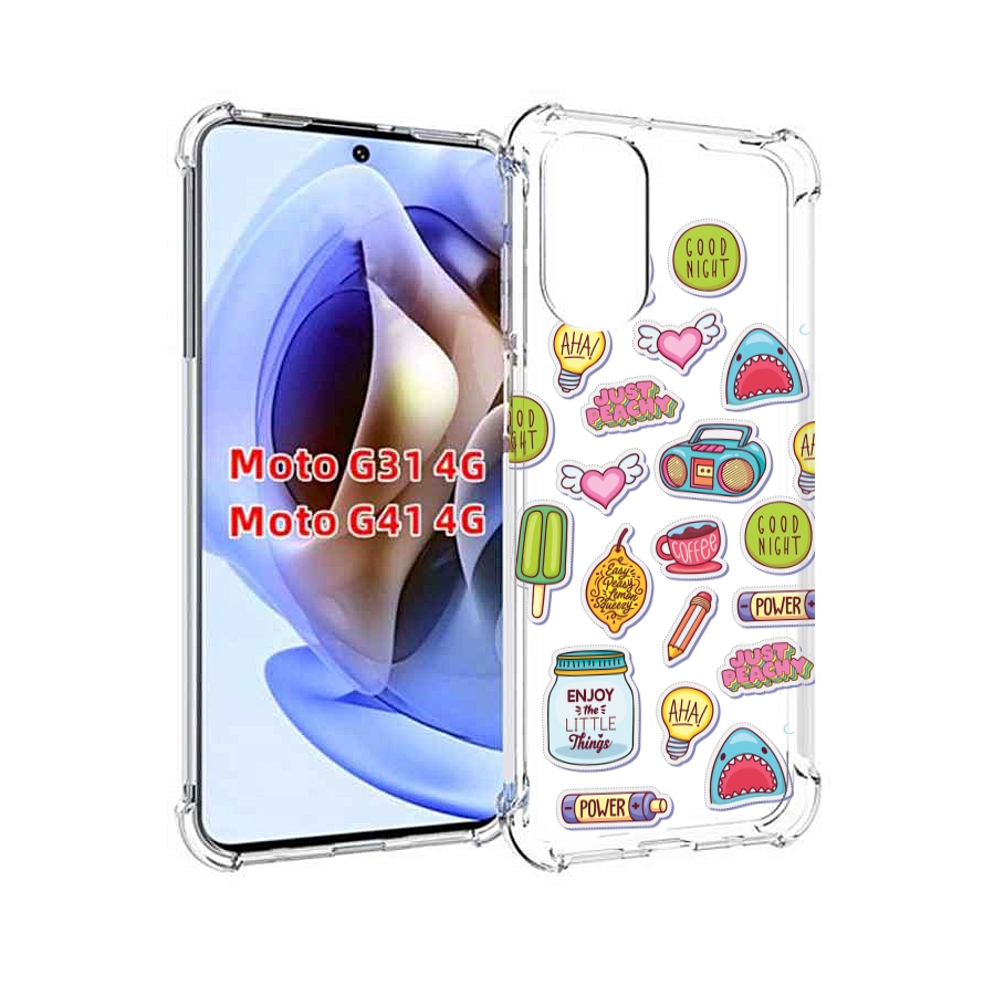 

Чехол MyPads стикер-пак для Motorola Moto G31 4G / G41 4G, Прозрачный, Tocco