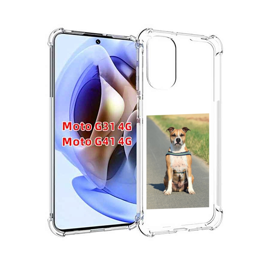 

Чехол MyPads стаффорд терьер для Motorola Moto G31 4G / G41 4G, Прозрачный, Tocco