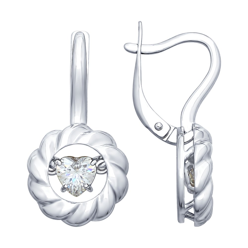 

Серьги из серебра с фианитом SOKOLOV 89020091, 89020091