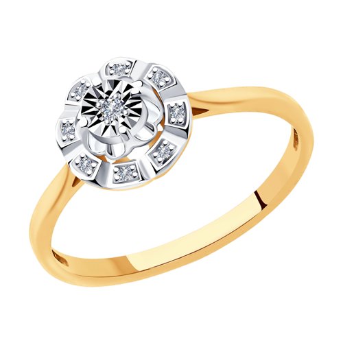 

Кольцо из комбинированного золота с бриллиантом р.  SOKOLOV Diamonds 1011957, 1011957