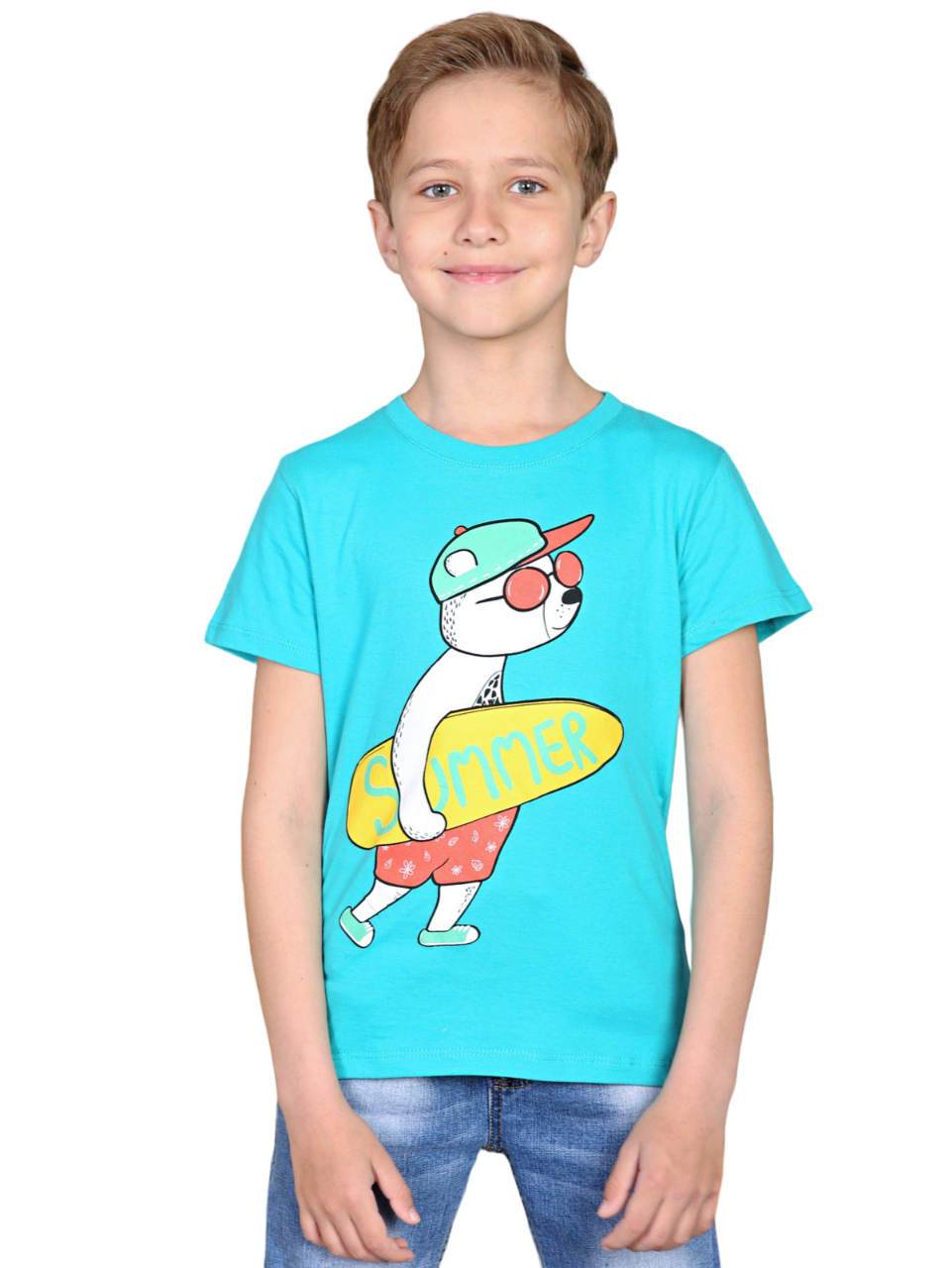 

Футболка детская Baby Style мм0010609, бирюзовый, 128, мм0010609