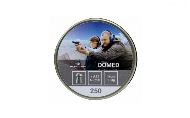 

Пневматические пули Borner Domed 5,5 мм 1,04 грамма (250 штук), Серый