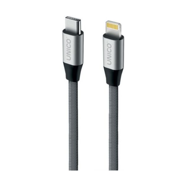 Дата кабель Type-С - lightning 2,1А PD, 1М, Unico