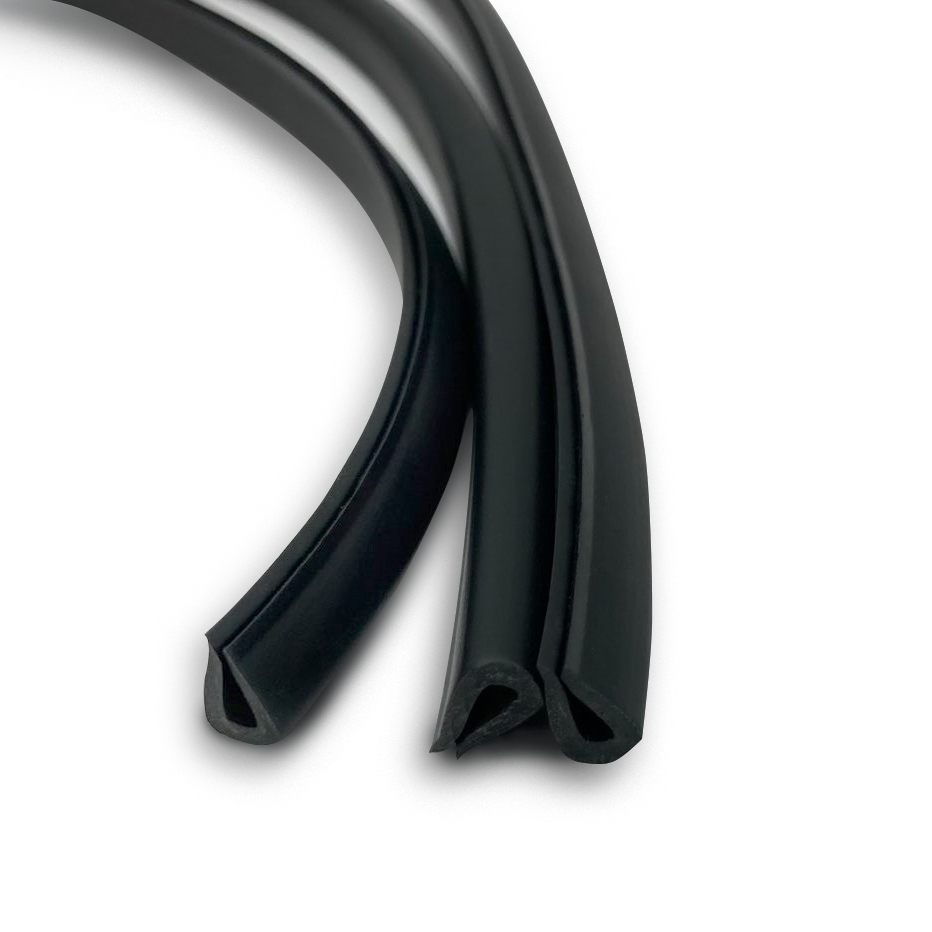 U-профиль ПВХ Vell BkU-015 чёрный на кромку 1,5 мм (рулон 50 м) овальный профиль для маркировки проводов vell