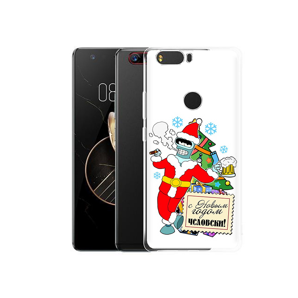 

Чехол MyPads Tocco для ZTE Nubia Z17 С новым годом человеки (PT75244.452.150), Прозрачный, Tocco
