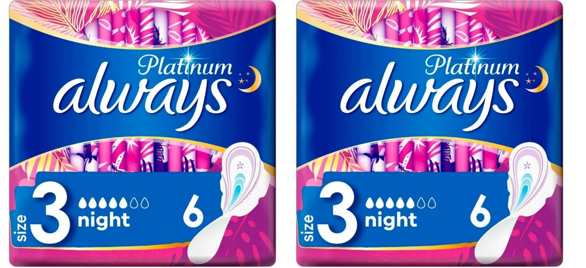 

Женские прокладки Always Ultra Platinum Collection Night Single, 6 шт х 2 упаковки, Ultra Platinum Collection Night Single