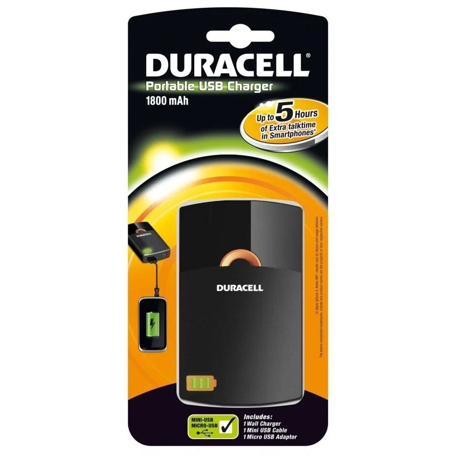 

Аккумулятор DURACELL Portable USB Charger 1800mAh