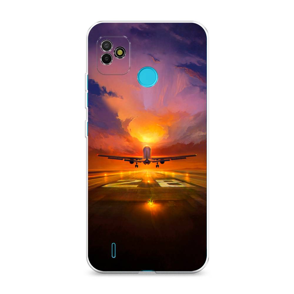 

Чехол на Tecno POP 5 "Самолет на посадке", Оранжевый;синий, 301150-6