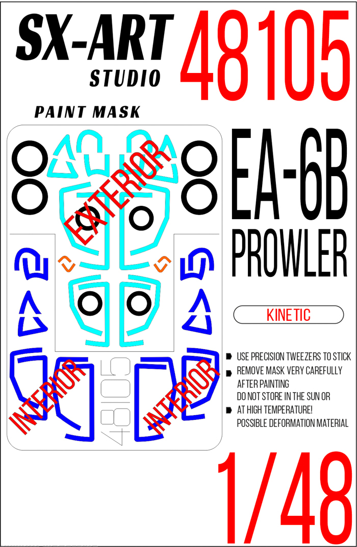 48105SX Окрасочная маска EA-6B Prowler Kinetic