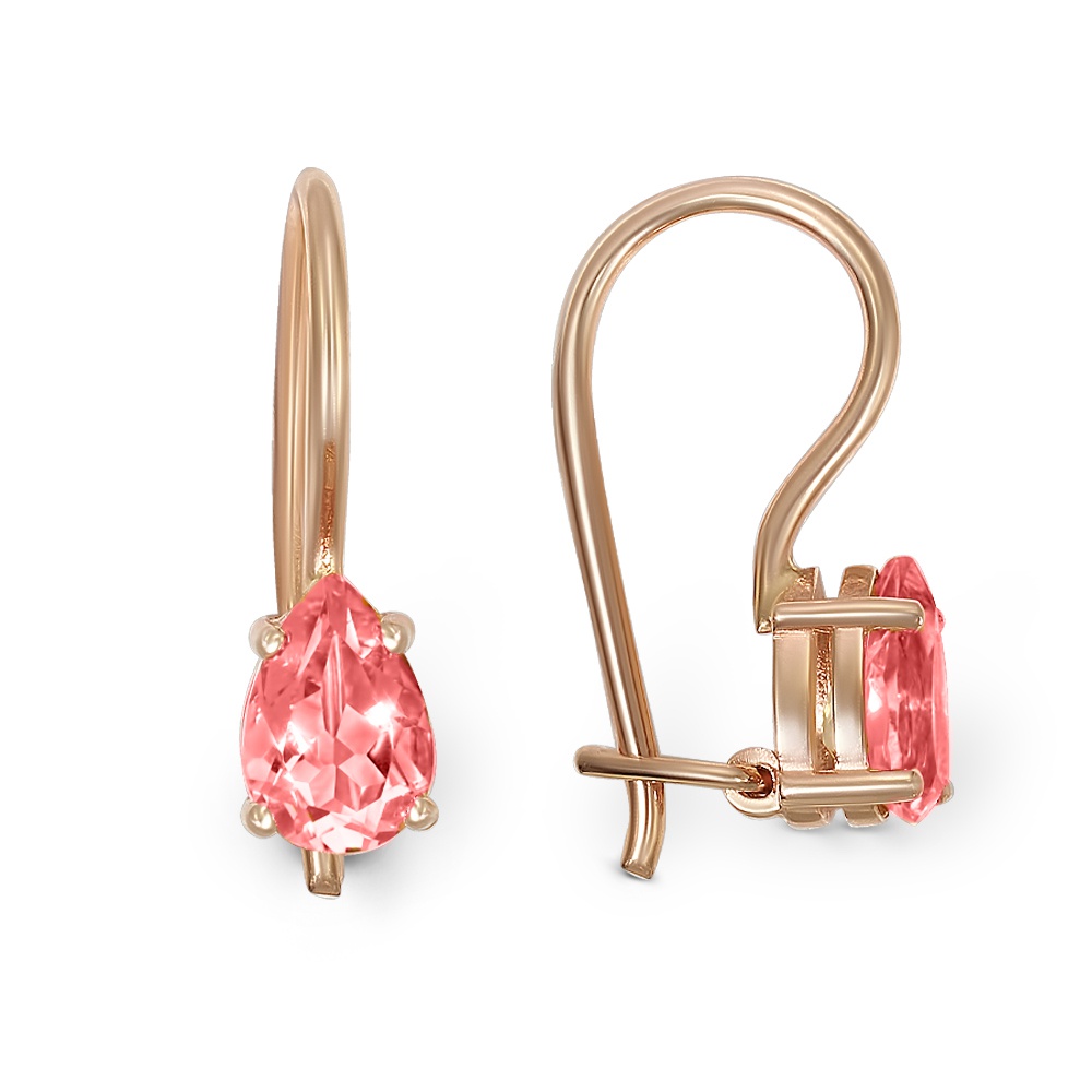 

Серьги из красного золота 585Gold 202008700, гранат, 202008700