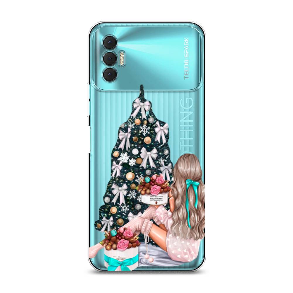 

Чехол на Tecno Spark 8P "New Year", Зеленый;бежевый;голубой, 301450-5