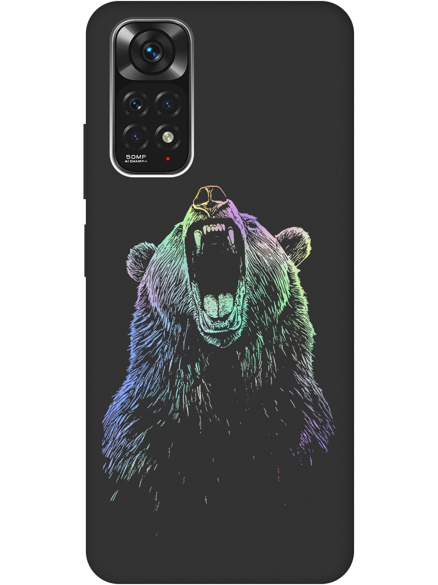 

Силиконовый чехол на Xiaomi Redmi Note 11 / Note 11S с принтом матовый черный 849057, Черный;серебристый, 735250213