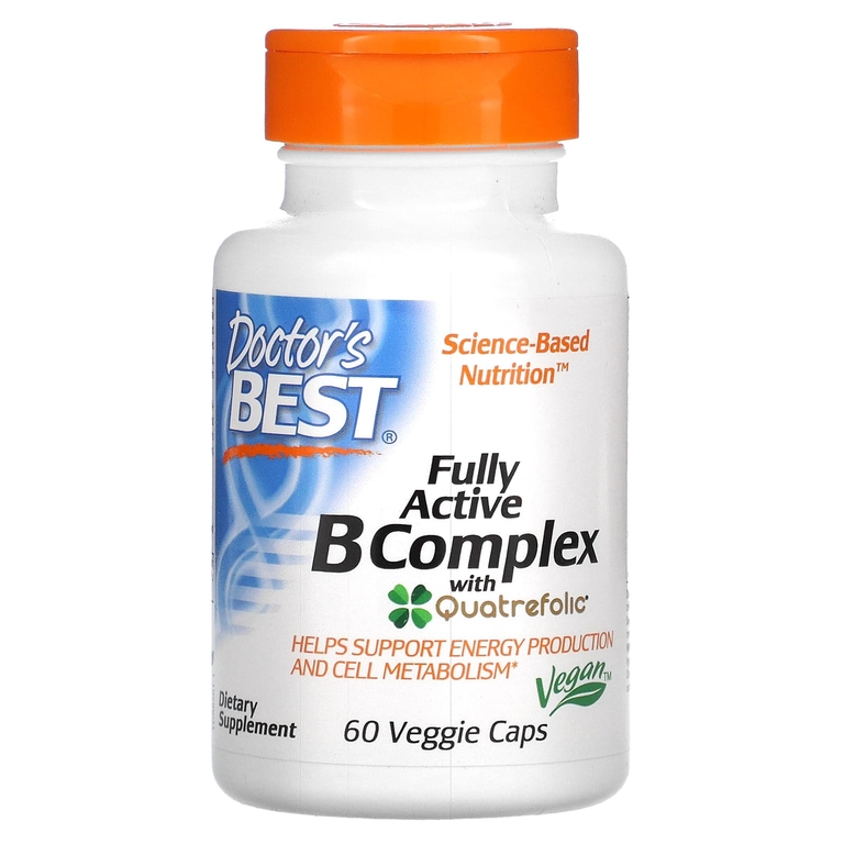 

Комплекс активных витаминов B, Doctor's Best, 60 капсул