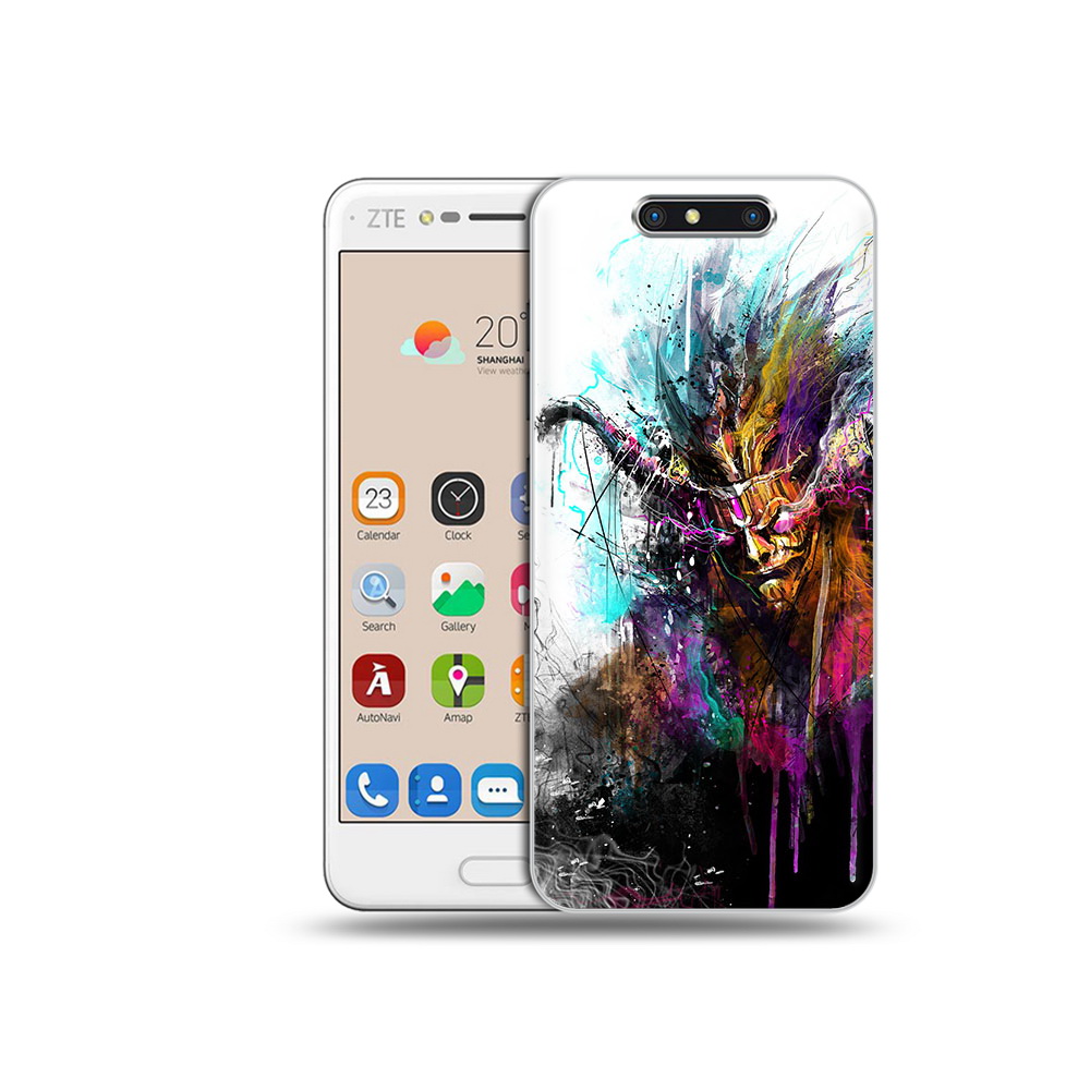 

Чехол MyPads Tocco для ZTE Blade V8 яркий дьявол (PT100217.451.709), Прозрачный, Tocco