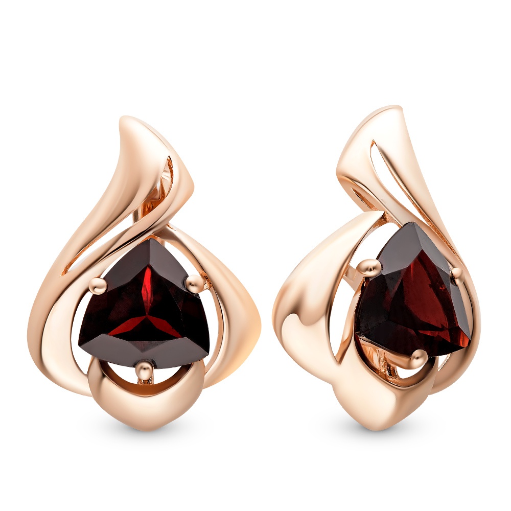 

Серьги из красного золота с гранатом 585Gold 102006840, 102006840