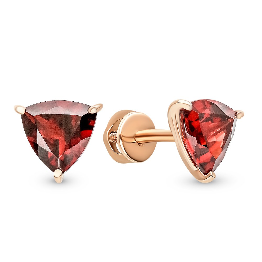 

Серьги из красного золота с гранатом 585Gold 102006791, 102006791