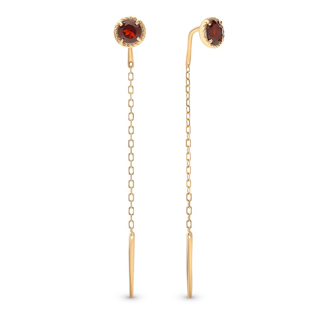 

Серьги из красного золота с гранатом 585Gold 202007785, 202007785