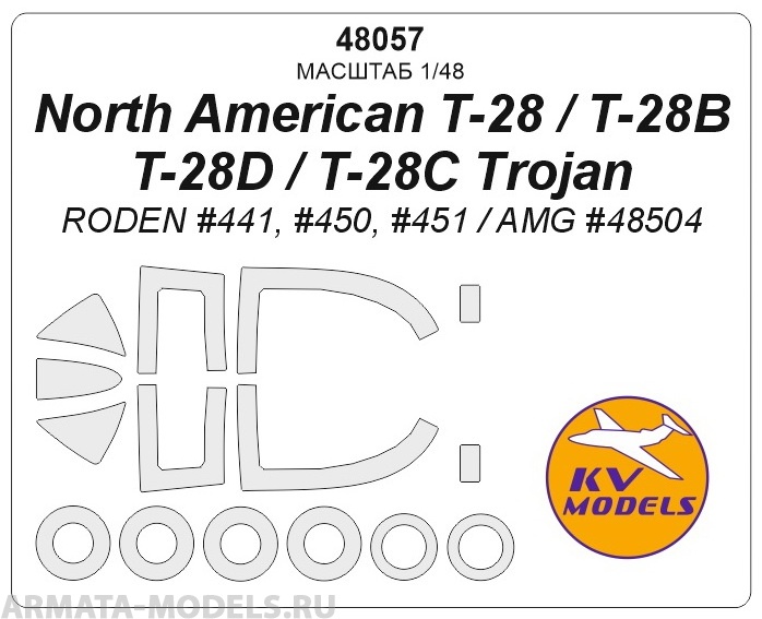 

48057KV North American T-28 / T-28B / T-28D / T-28C Trojan RODEN 441, 450, 451 / AMG 48504