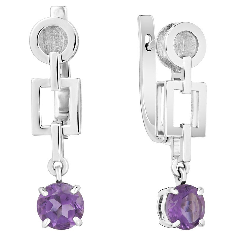 

Серьги из серебра с аметистом LAZURIT-ONLINE 6688AG, 6688AG