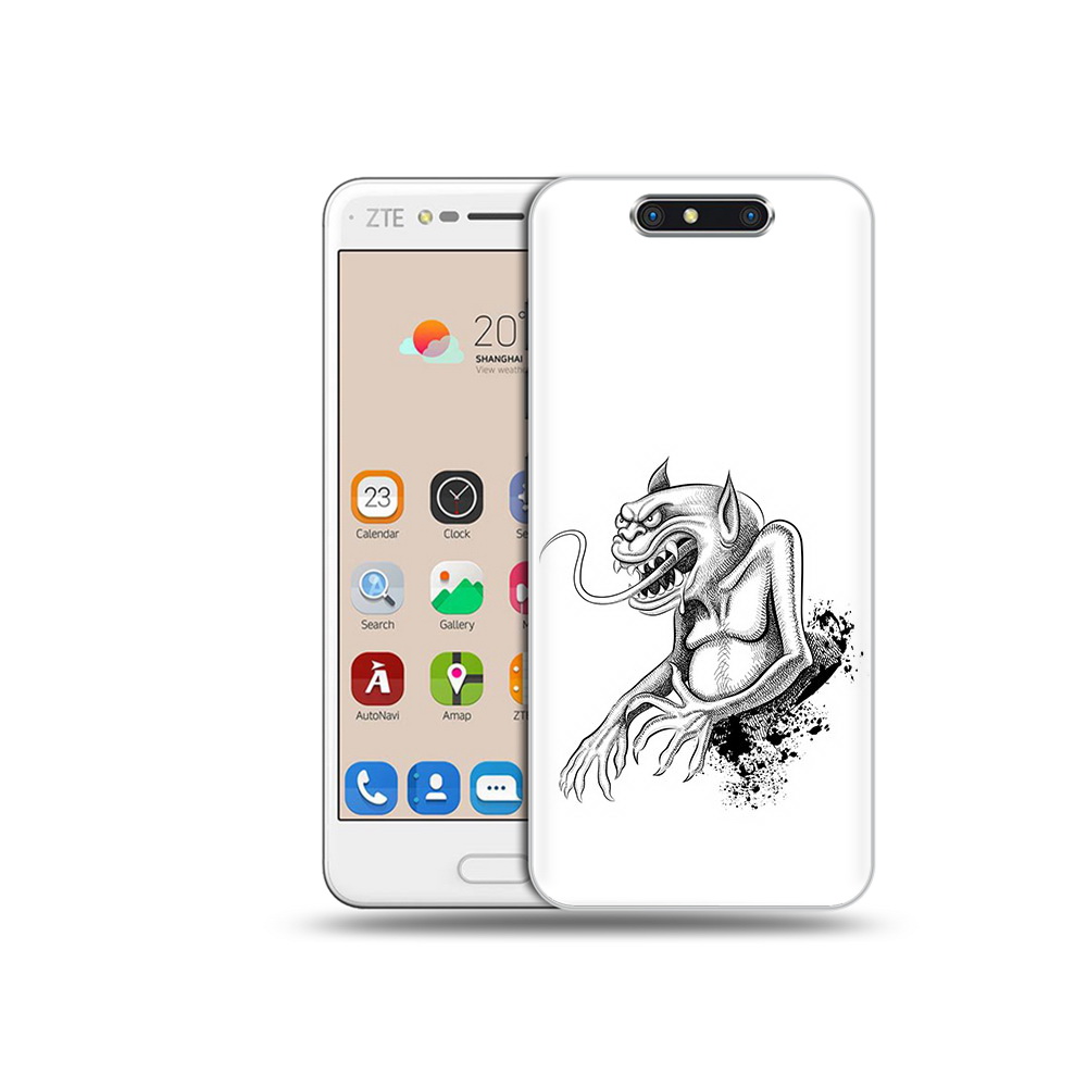 

Чехол MyPads Tocco для ZTE Blade V8 чорт (PT100217.451.692), Прозрачный, Tocco