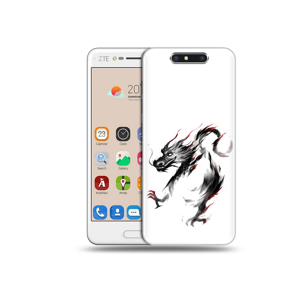 

Чехол MyPads Tocco для ZTE Blade V8 черный дракон (PT100217.451.690), Прозрачный, Tocco