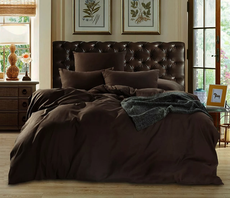 

Простыня Maktex из сатина на резинке 180x200x30 Темно-коричневый, Простыни из сатина на резинке 125