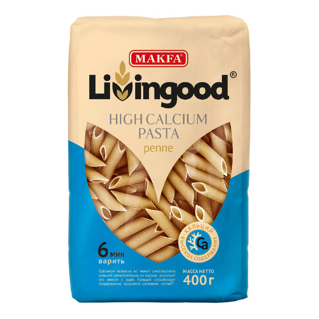 

Макаронные изделия Makfa Livingood Пенне с водорослями 400 г