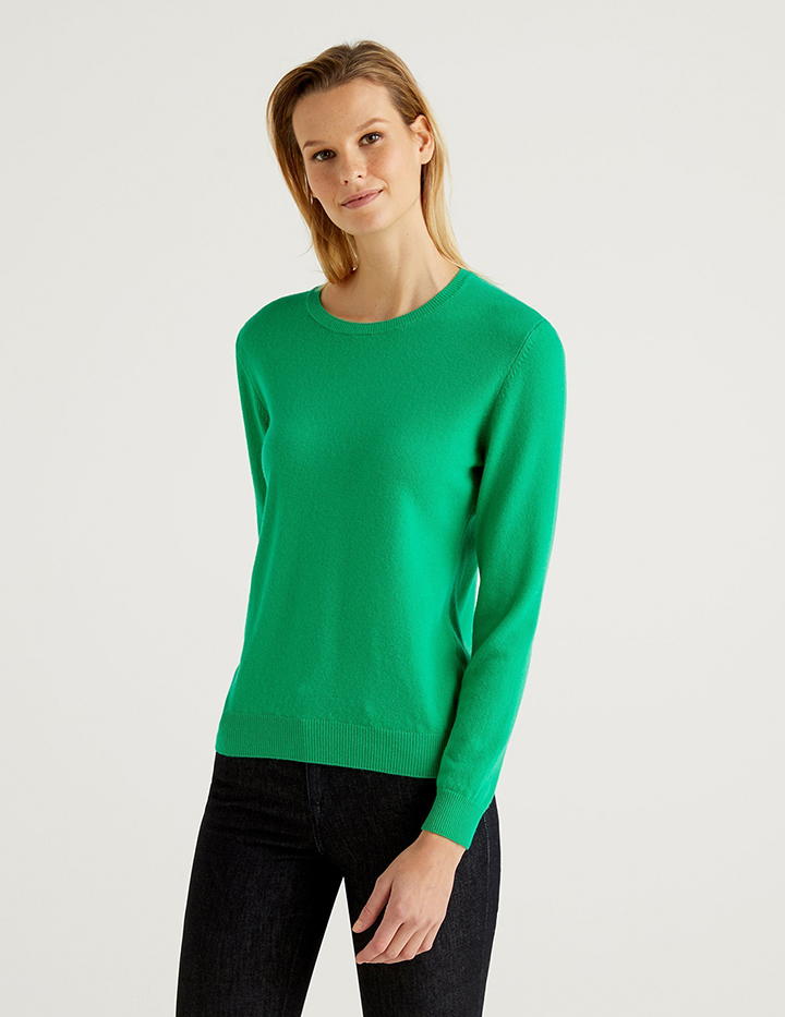

Джемпер женский 21A_1002D1K01 United Colors of Benetton зеленый XS, 21A_1002D1K01