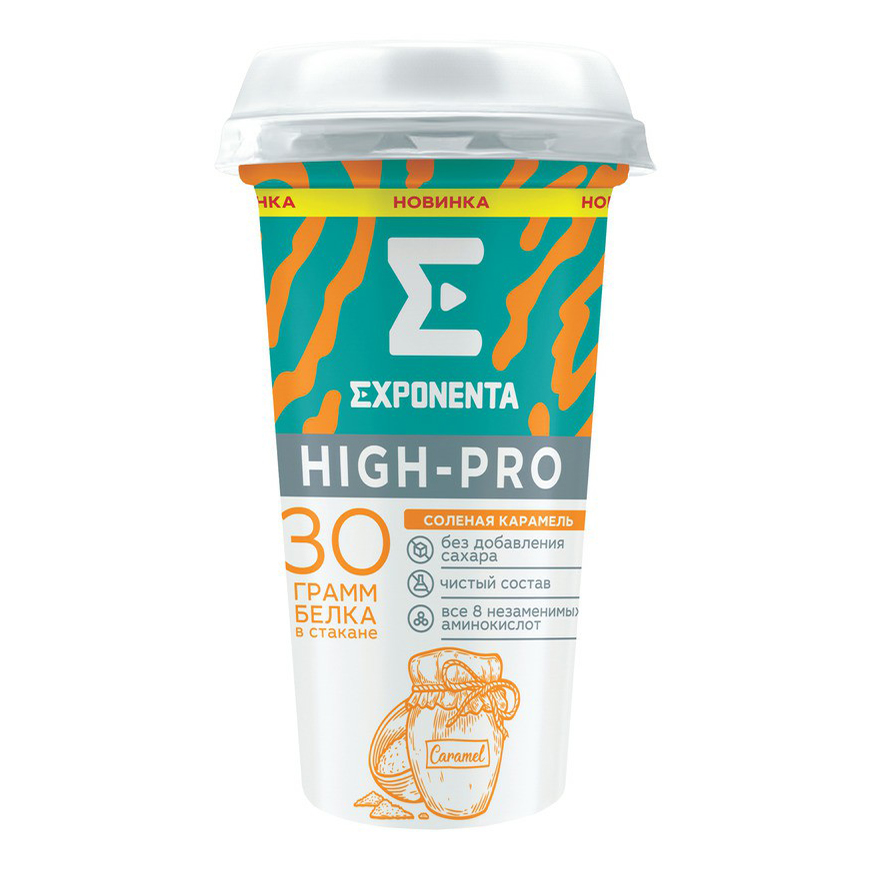 

Кисломолочный напиток Exponenta High-Pro соленая карамель обезжиренный 250 мл