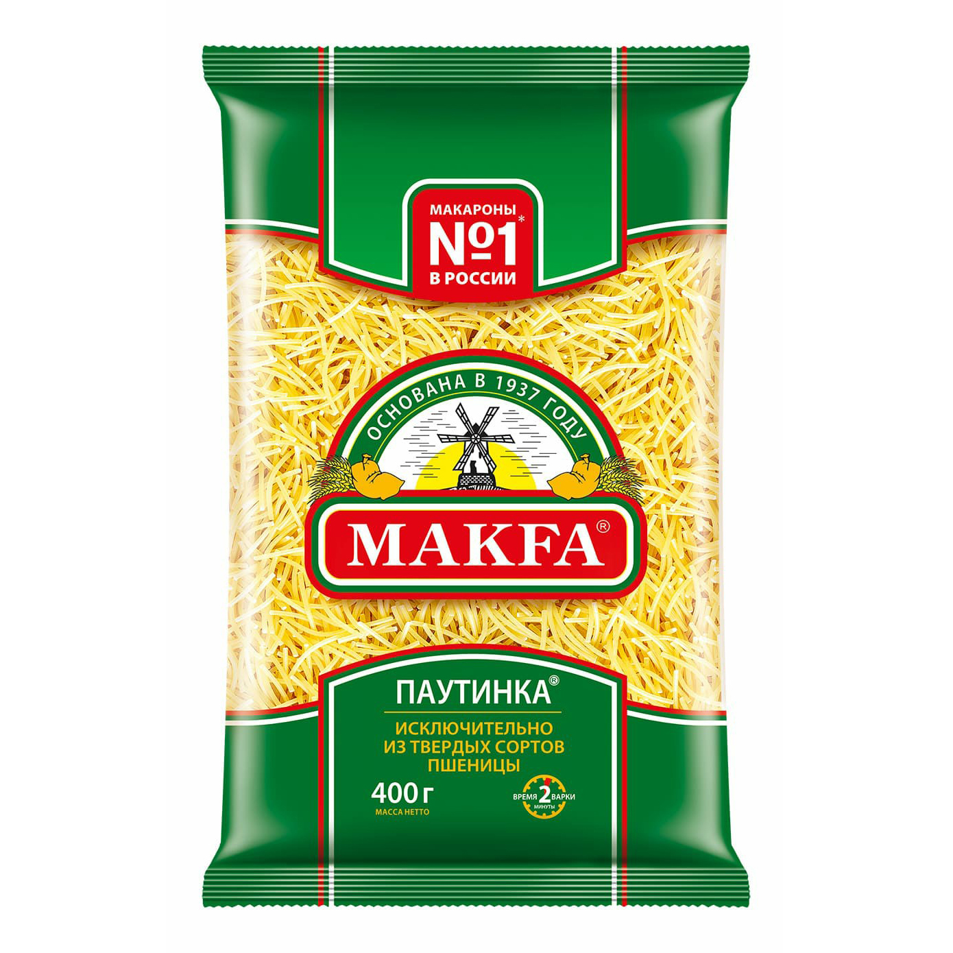 

Макаронные изделия Makfa Вермишель паутинка 400 г
