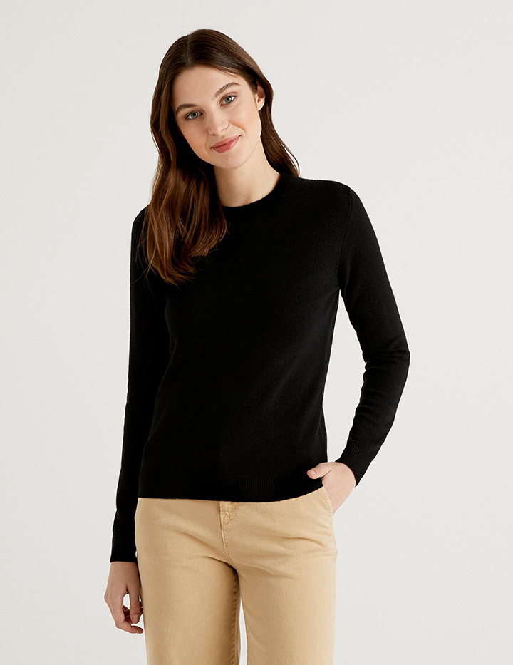 

Джемпер женский 21A_1002D1K01 United Colors of Benetton черный L, 21A_1002D1K01