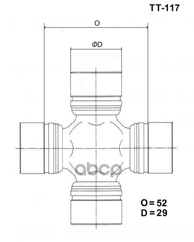 

Крестовина карданного вала TOYO tt117