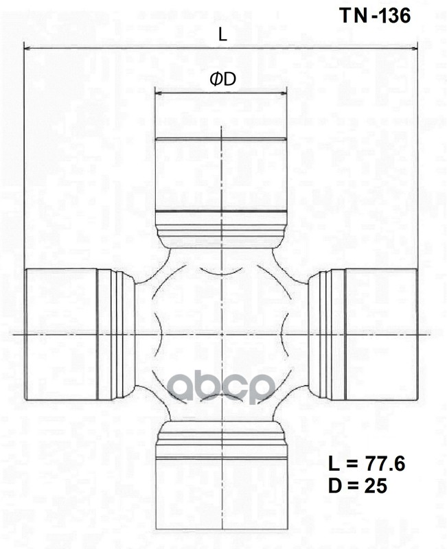 Крестовина карданного вала TOYO tn136