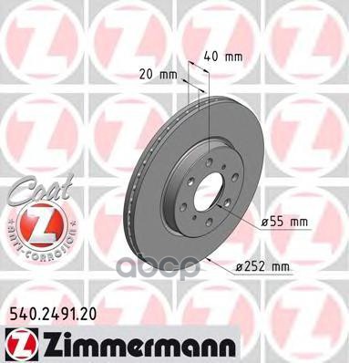 

Диск Тормозной Zimmermann арт. 540249120