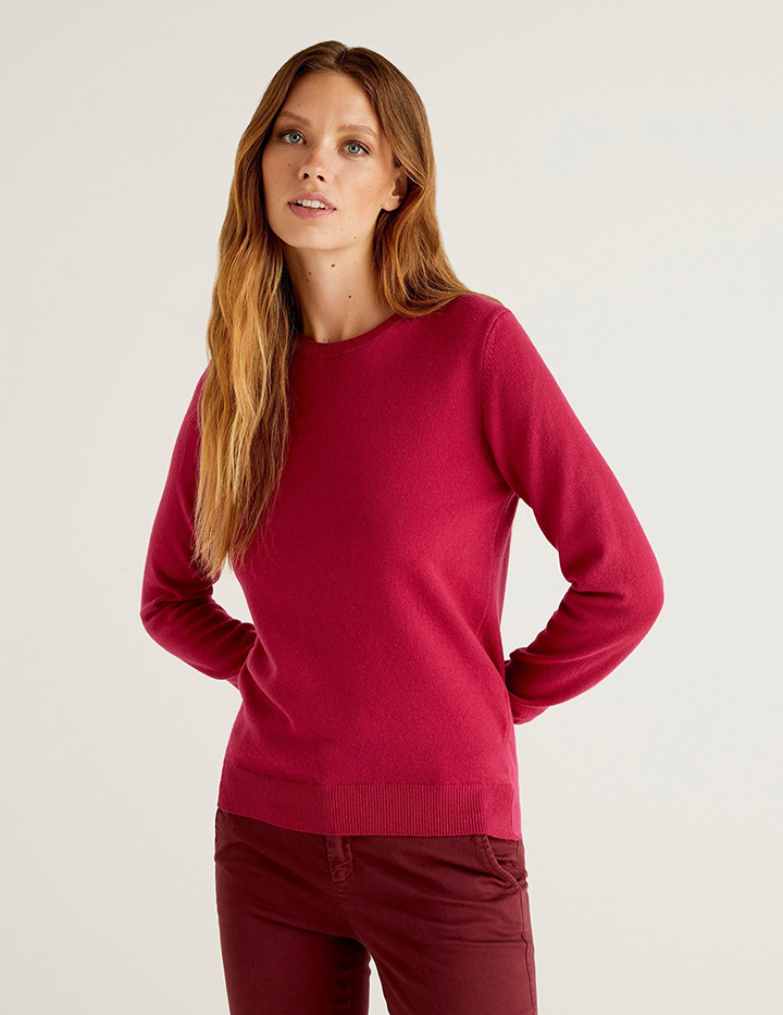 

Джемпер женский 21A_1002D1K01 United Colors of Benetton розовый M, 21A_1002D1K01