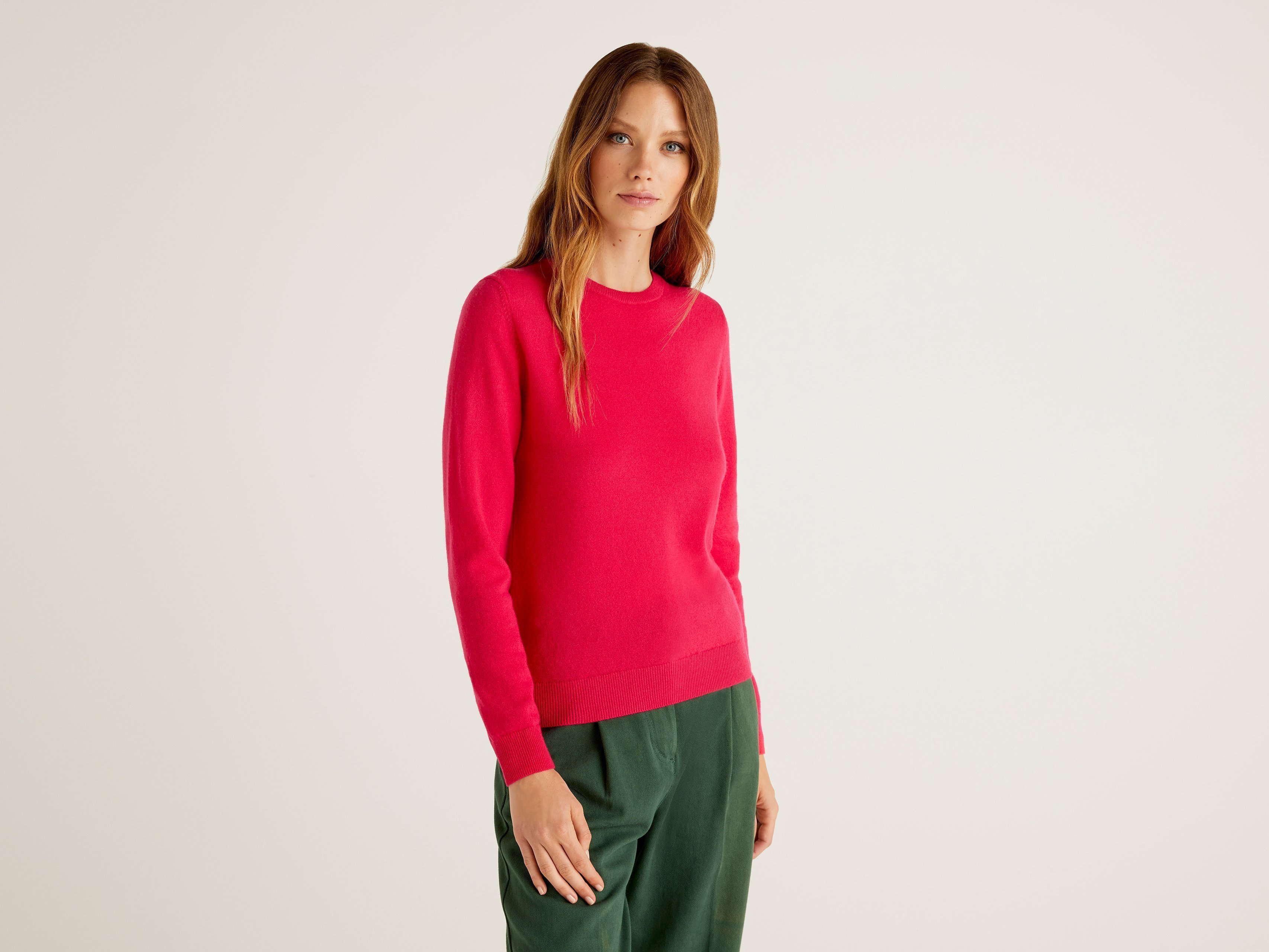 

Джемпер женский 21A_1002D1K01 United Colors of Benetton розовый XL, 21A_1002D1K01