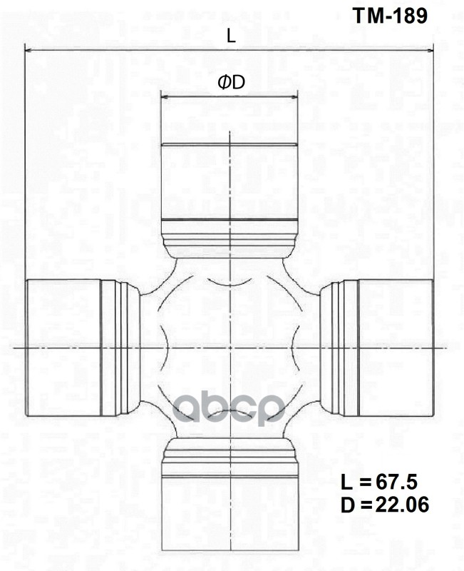 

Крестовина карданного вала TOYO tm189
