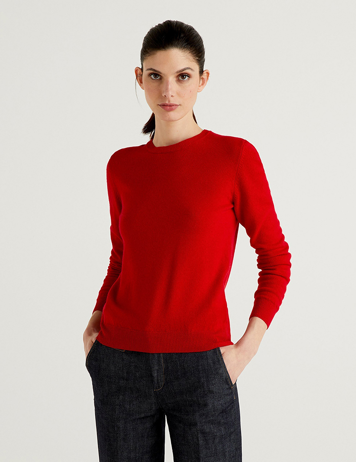 

Джемпер женский 21A_1002D1K01 United Colors of Benetton красный XS, 21A_1002D1K01