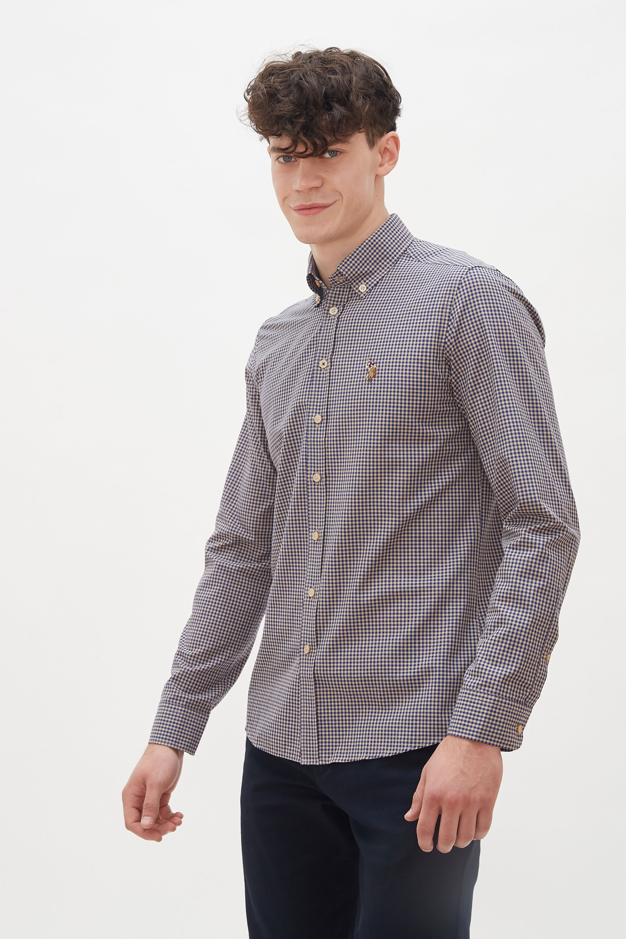 

Рубашка мужская U.S. POLO Assn. G081GL0040ALFA синяя S
