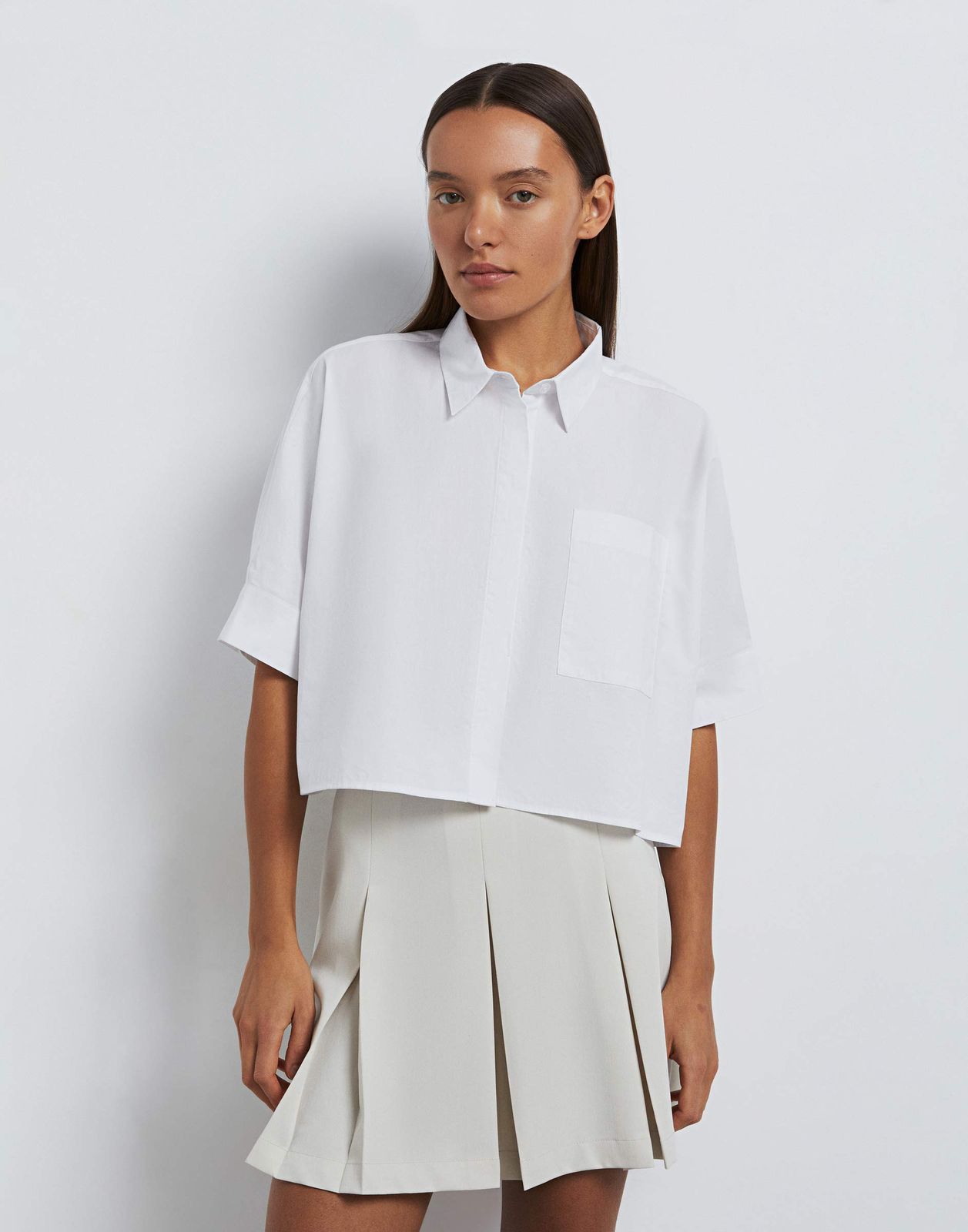 

Рубашка женская Gloria Jeans GWT003645 белый M/170, GWT003645