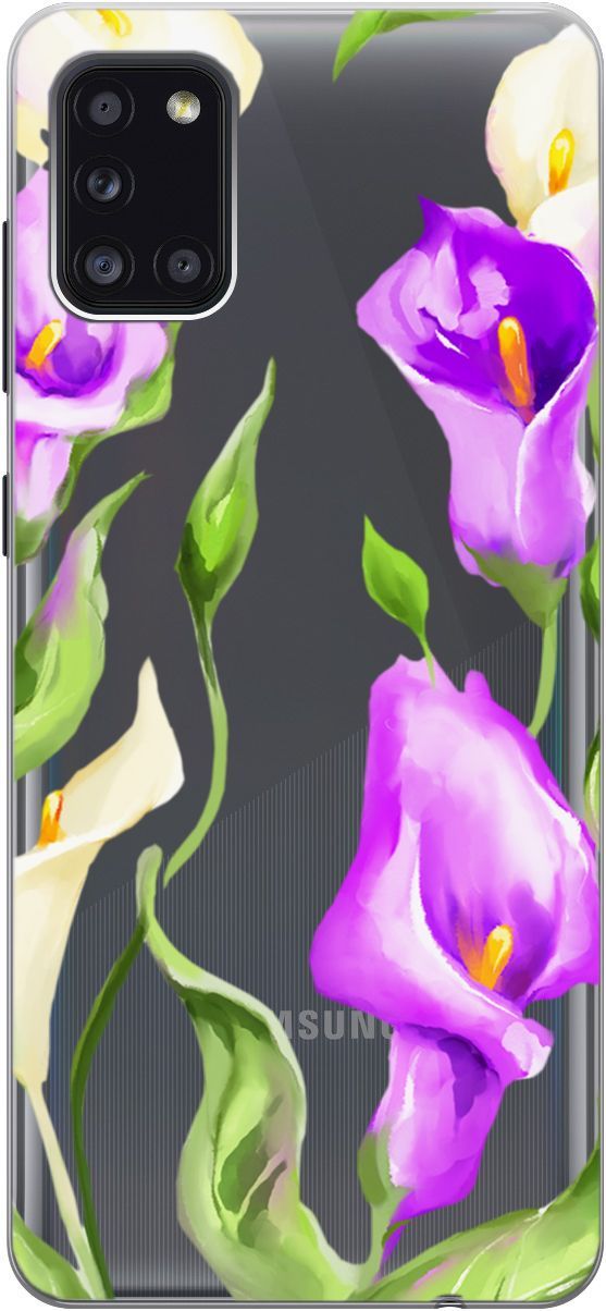 

Чехол на Samsung Galaxy A31 "Amazing Callas" прозрачный, Прозрачный;фиолетовый, 5369