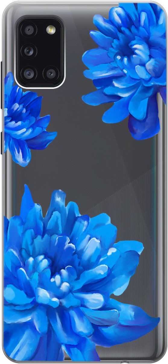 

Чехол на Samsung Galaxy A31 "Amazing Asters" прозрачный, Прозрачный;голубой, 5369