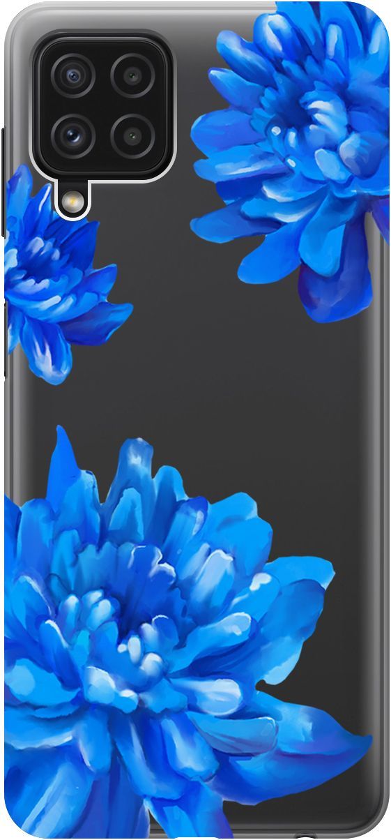 

Чехол на Samsung Galaxy A22 "Amazing Asters" прозрачный, Прозрачный;голубой, 5366